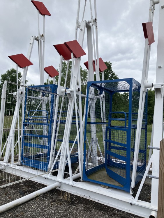 Swingin’ Gyms, or the Flying Cages, at Sauzer’s Kiddieland in Indiana